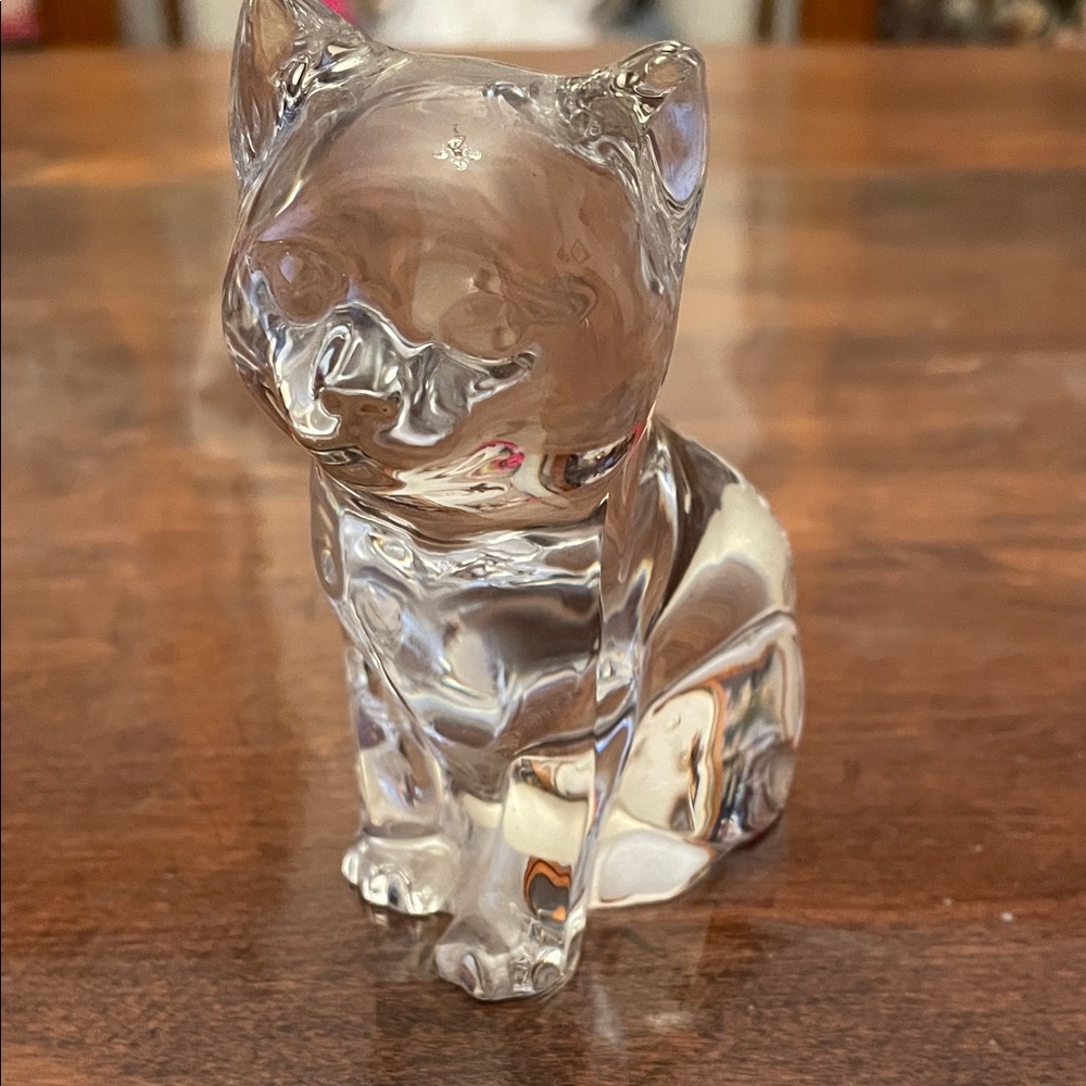 Princess House 24% Lead Crystal Sitting Cat